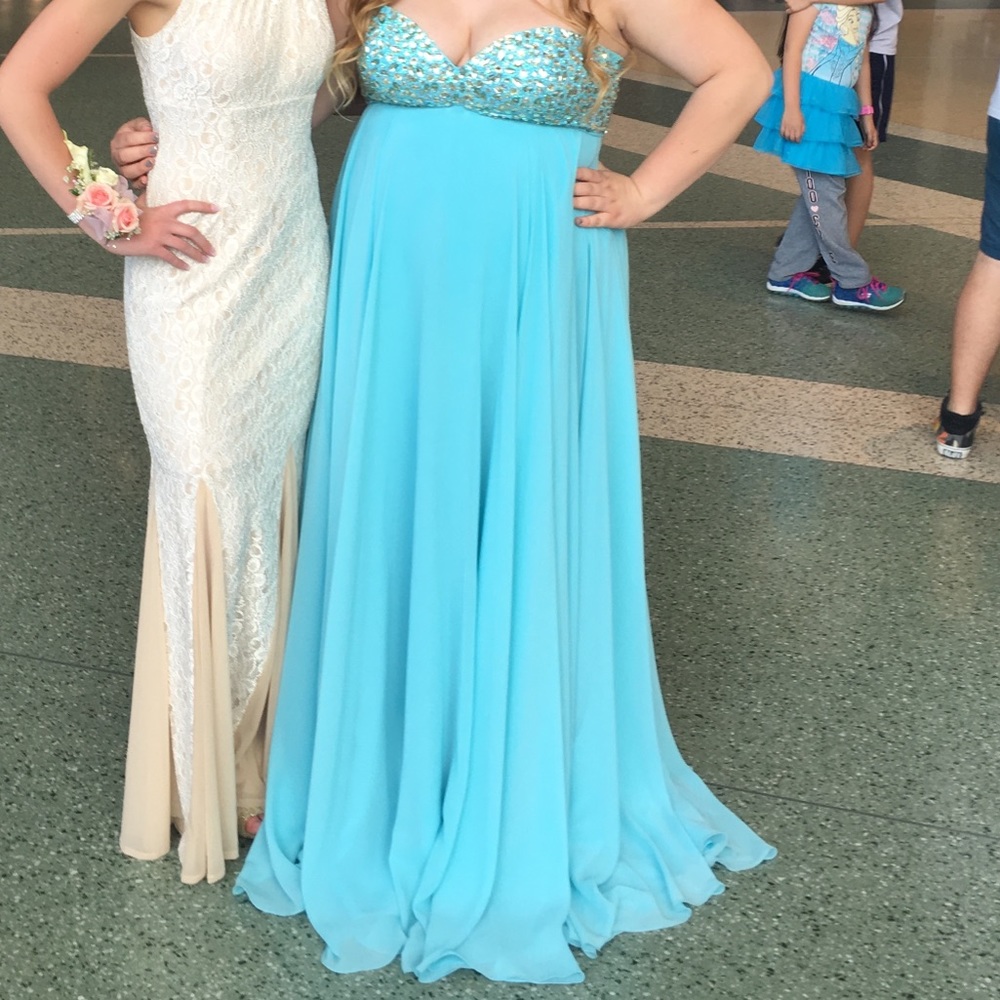 Blue senior ball dress